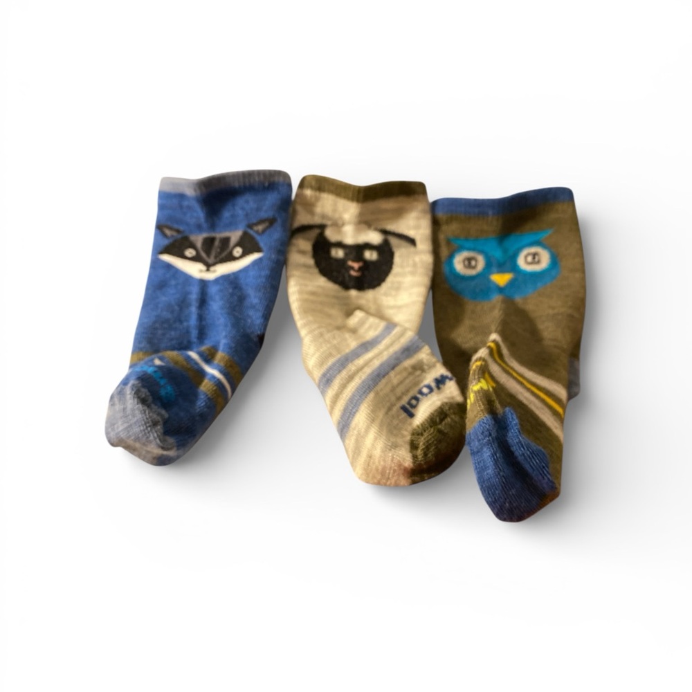 Smartwool Toddler Trio Socks- 1T-2T Winter moss - Picture 2 of 8